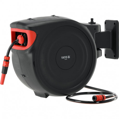 Automatic hose reel for garden watering 40m 1/2inch 12.7mm ABS PVC PP POM -10 to +50C auto rewind YT