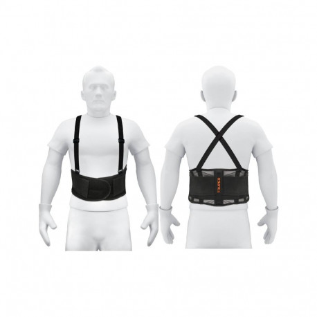 Truper ventilated support belt with suspenders, XL