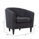 Tugitool WESTER 76x68,5xH74cm, tumehall