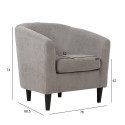 Tugitool WESTER 76x68,5xH74cm, hall