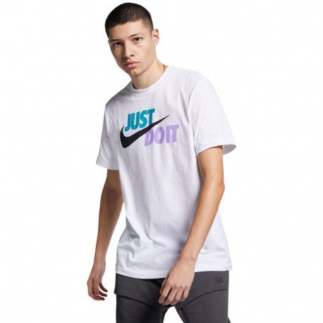 Meeste t-särk AR5006 101 Just Do It Swoosh, valge