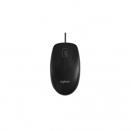 Logitech hiir B100 optiline USB, must