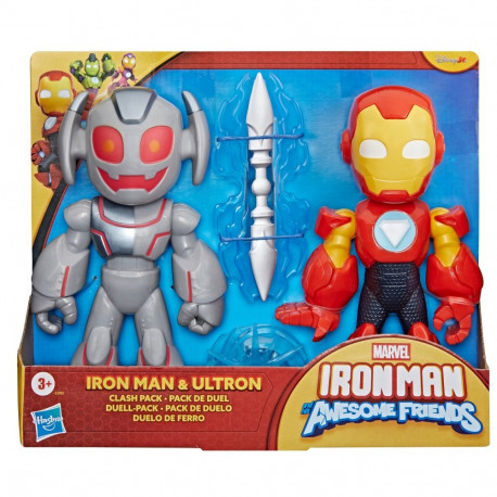 AVENGERS Iron Man and His Awesome Friends playset Iron Man Ultron Clash Pack