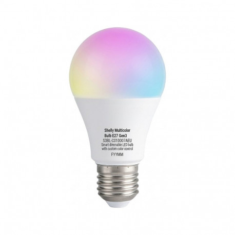"Shelly Plug & Play Multicolor Bulb E27 Gen3 LED Lampe dimmbar Messfunktion WLAN BT"