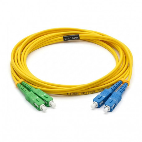 Dupleks patchkaabel LC/APC-LC OS2 G652D 5m LSZH 2mm, kollane