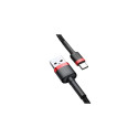 Baseus Type-C Cafule Cable 3A 1m Red + Black (CATKLF-B91)