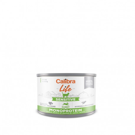 Calibra Life Sensitive Rabbit canned food for cats 200g