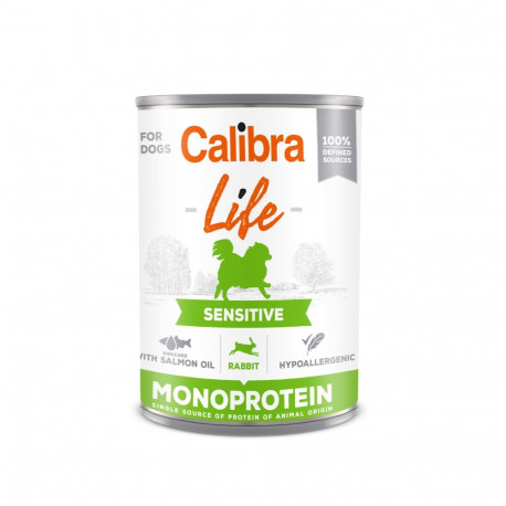 Calibra Life Sensitive Rabbit canned food for dogs 400g