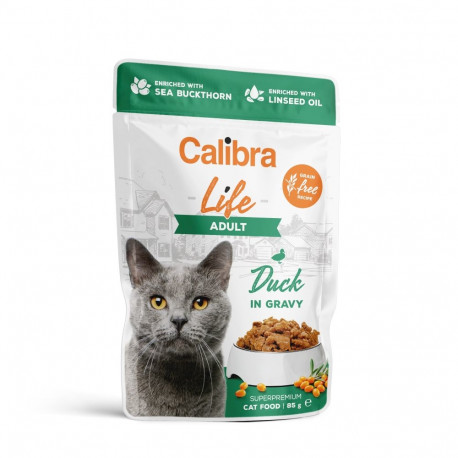 Calibra Life Adult Duck wet food for cats 85g