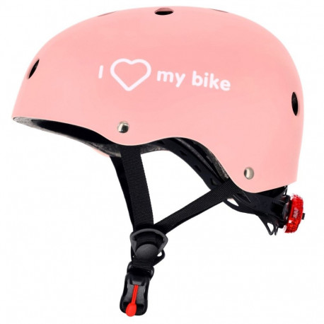 HEART BIKE laste kiiver M 3-7 aastat LED-tulega, roosa