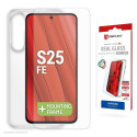 DISPLEX Real Glass S25 FE Screen Protector (2D) + Case