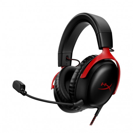Headphones - HyperX Cloud III Gaming Headset, Memory Foam, Black/Red
