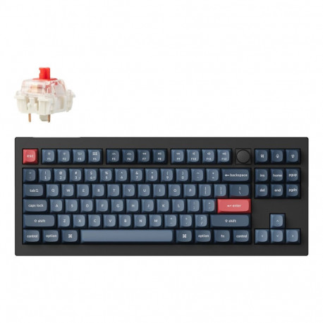 Keyboard - Keychron V3 Max Wireless Hot-Swappable Gateron Jupiter Red RGB Keyboard Black