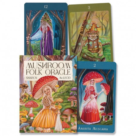 Oracle Card Deck - Mushroom Folk Oracle Cards 42-Card Deck Blue Angel