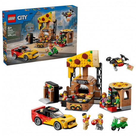 Constructor - LEGO City 60496 Pizza Delivery Experience, 494 Pieces, 5 Minifigures