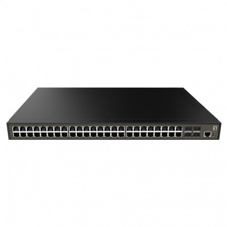 LevelOne võrgulüliti GEL-5271 haldatav L2+ gigabit ethernet (10/100/1000) 1U, must
