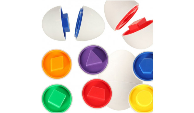 RoGer Kids Educational Shape & Color Matching Eggs 6pcs
