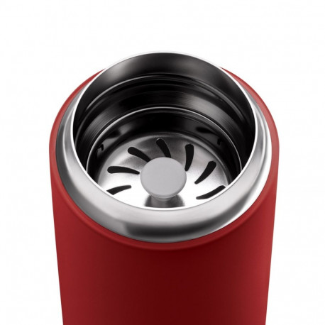 Thermal Mug - Fellow Carter Move Mug 473 ml, Leakproof, Ceramic Interior, Dark Red