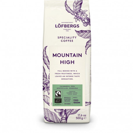 Coffee beans LÖFBERGS Mountain High Fairtrade/Organic 500g