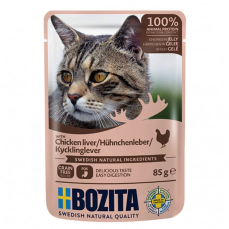 BOZITA märg kassitoit l i h a t ü k i d tarretises kana maksaga 85g