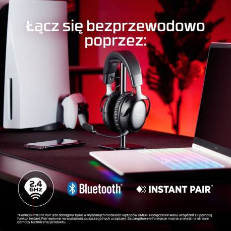 HyperX mänguri kõrvaklapid Cloud III S Wireless, must-punane