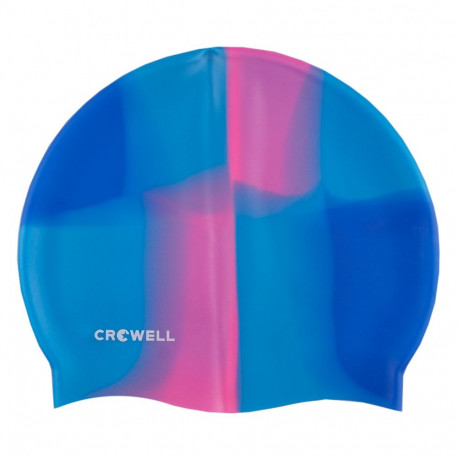 Czepek pływacki silikonowy Crowell Multi Flame niebiesko-różowy kol.09