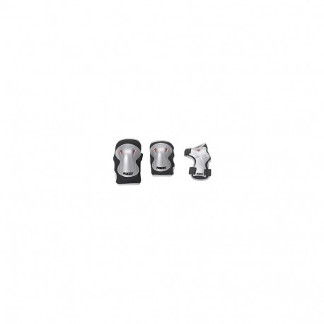 Ochraniacze na łyżworolki Roces Super JR 3-pack czarno szare 301276