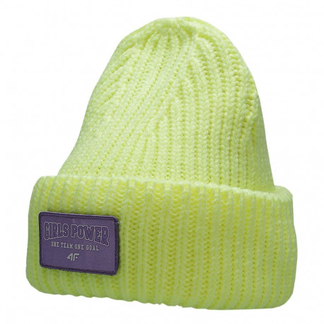 Czapka dla dziewczynki 4F limonkowa HJZ22 JCAD004 72N