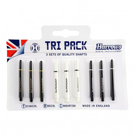 Harrows noolevarred Tri Pack, must, valge