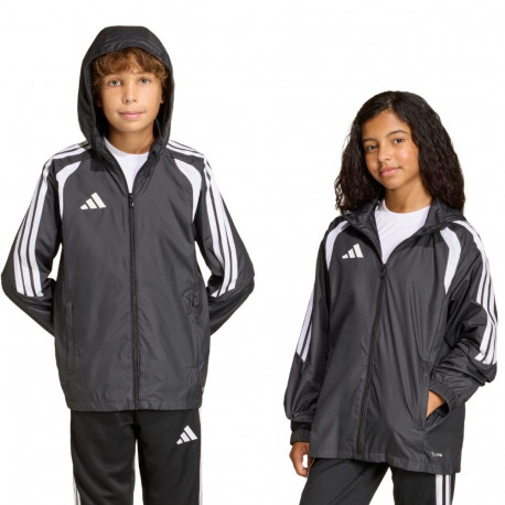 Kurtka dla dzieci adidas Tiro 26 League Windbreaker czarna JY9726