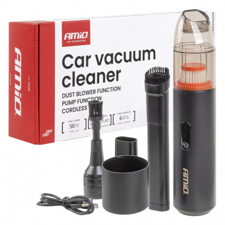 Amio juhtmevaba autotolmuimeja 04888 puhuri funktsiooniga ja imepumbaga 6kPa 50W 150ml (batt)