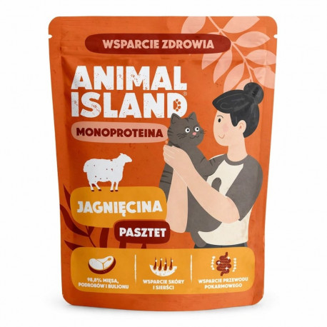 Cat Food - ANIMAL ISLAND Mono Lamb Wet Cat Food, Grain-Free, Gluten-Free, 100g