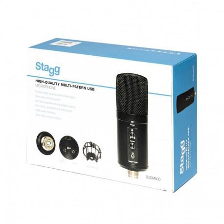 Microphone - Stagg SUSM60D USB Condenser, Cardioid/Omnidirectional, 86 dB