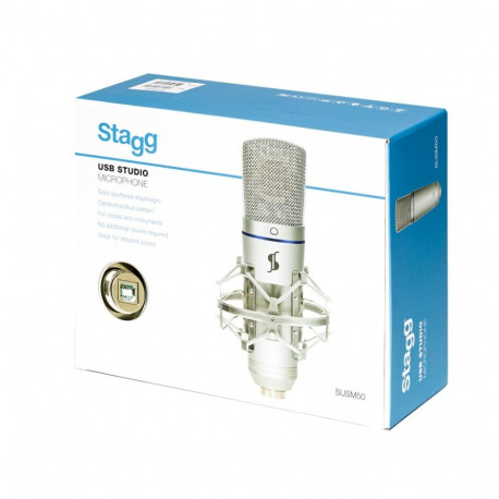 Microphone - Stagg SUM50 USB Studio Condenser, Cardioid, 30-18000 Hz