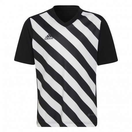 Koszulka dla dzieci adidas Entrada 22 Graphic Jersey czarno-biała HF0123