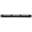 Patch panel 19'' Netrack 24-porty kat. 6 UTP,  z półką