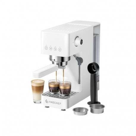 AMZCHEF CE-EM3131-WT Piston Coffee Maker (White)