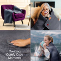 Bodi-Tek COZY Heated Throw, Grey