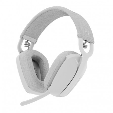 Kõrvaklapid+mikrofon Logitech Zone Vibe 100 - Off-White (valge), 40mm, juhtmevaba Bluetooth5.2, USB-