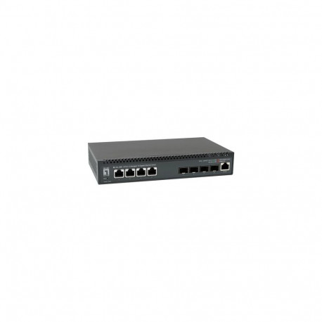 LevelOne 8-Port L3 Managed 10-Gigabit Switch, 4 x 1G/2.5G/5G/10G RJ45, 4 x 1G/2.5G/10G SFP+ Uplinks