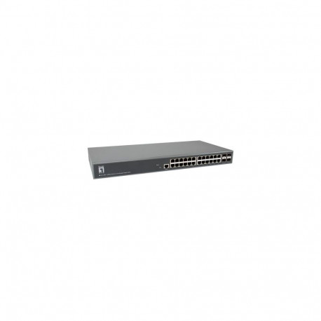 LevelOne TURING 28-Port L3 Lite Managed Gigabit Switch, 24 x 1G RJ45, 4 x 1G/10G SFP+ Uplinks