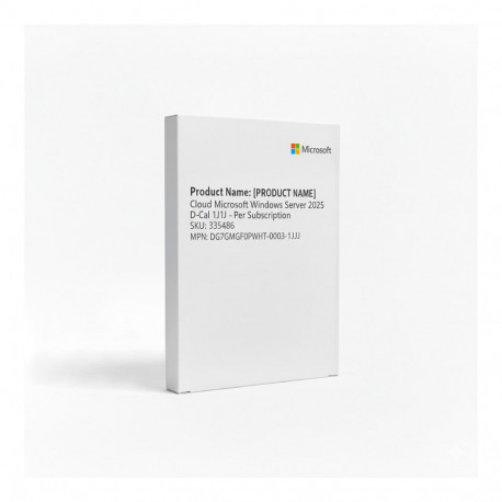 "Cloud Microsoft Windows Server 2025 D-Cal 1J1J - Per Subscription"