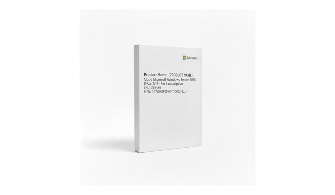 "Cloud Microsoft Windows Server 2025 D-Cal 1J1J - Per Subscription"