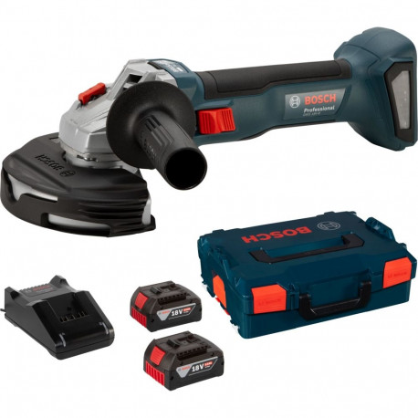"Powertools Akku-Winkelschleifer GWS 18V-8 Professional, 18Volt (blau/schwarz, 2x Li-Ionen Akku 5,0A