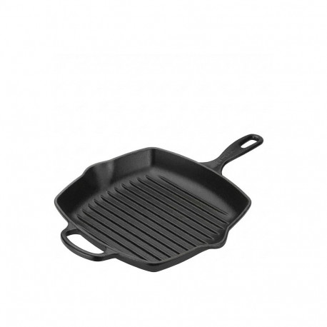 "Le Creuset Grillpfanne Gusseisen Quad. Schwarz 26 cm"