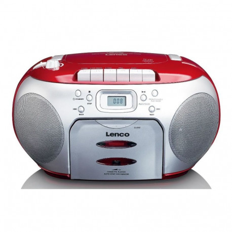 CD-raadio kassetimängijaga Lenco SCD420RD, punane
