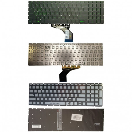 Keyboard - HP Pavilion 15-DK0031NA Backlit US Layout Green Letters