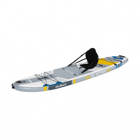 Inflatable Paddle Board - Rebel Active SUP Board Pro 220 kg Capacity With Oar, Pump, White