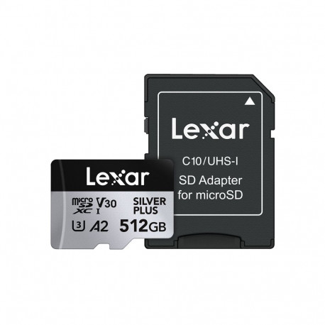 Karta pamięci Lexar High-Performance Silver Plus microSDXC 512GB + adapter