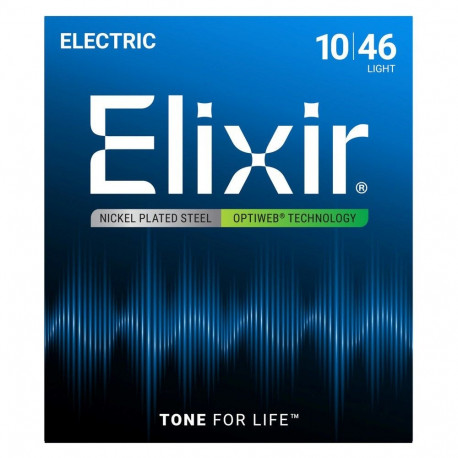 Elixir elektrikitarrikeeled 19052 Optiweb kerged 10–46